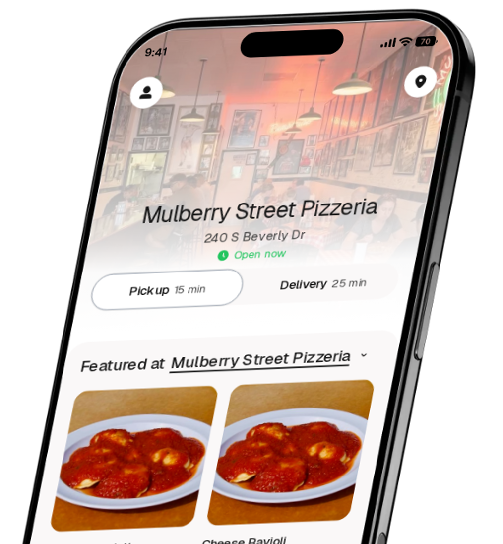 Mulberry Street Pizzeria app preview