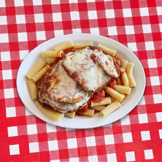Eggplant Parmesan Dinner with Pasta