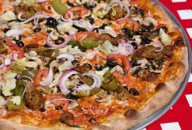 Vegetarian Pizza. (No Cheese).